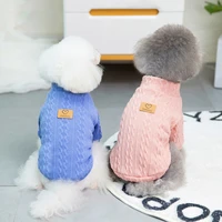 small dog clothes autumn and winter small and medium sized teddy french bulldog warm thick sweater coat pet accessories supplies