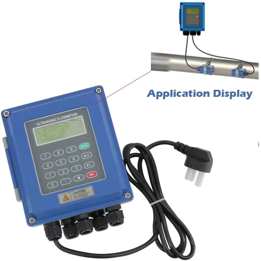 Цифровой ультразвуковой расходомер воды настенный измерительный прибор