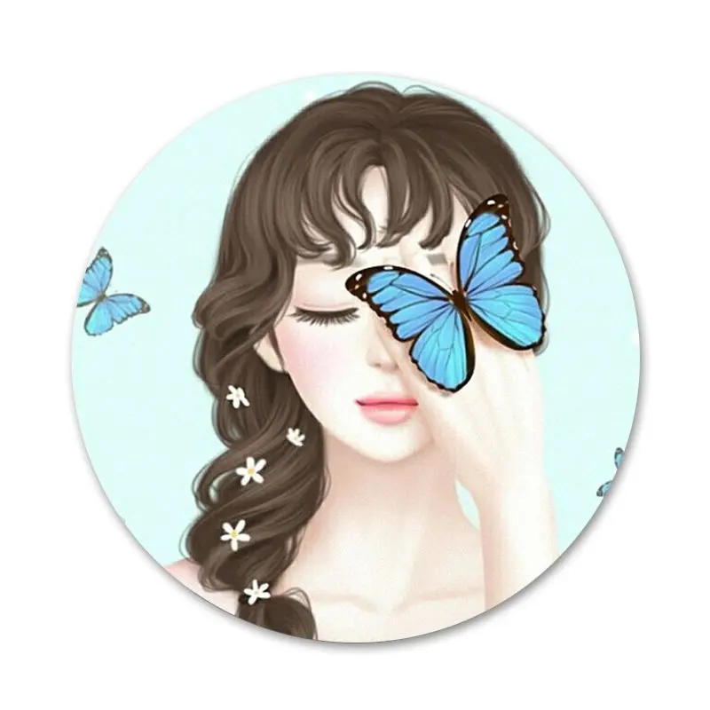 

cartoon Fashion Girl Badge Brooch Pin Accessories For Clothes Backpack Decoration gift