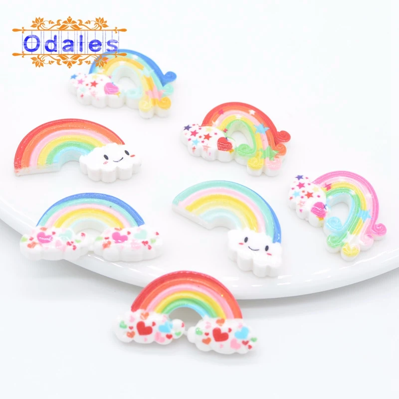 30 шт./лот милые аксессуары из радужной смолы для самостоятельного изготовления