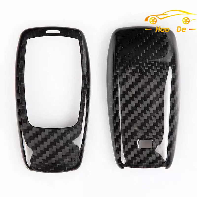 Чехол для автомобильного ключа из настоящего углеродного волокна отделка Mercedes
