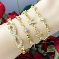 funmode cute butterfly design adjustable bracelets for women wedding party jewelry pulsera charm bracelets wholesale fb117