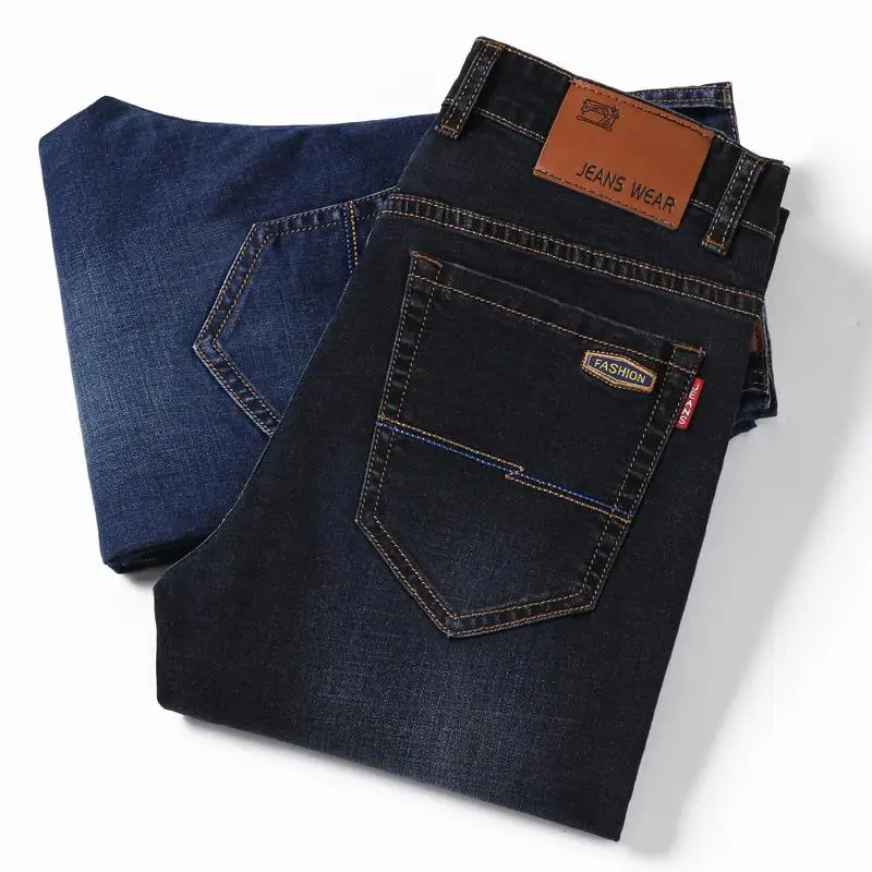 

2019 New Men's Jeans Spring Summer Elastic Business Slim Fit Pants Men Hip Hop Skinny Straight Jean Plus Size