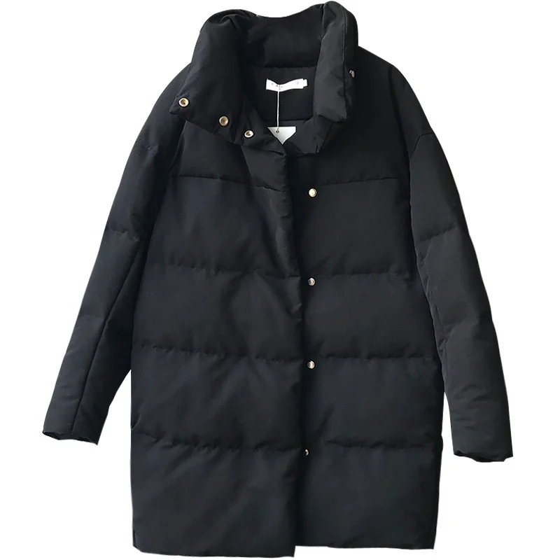 

Женская однобортная куртка с хлопковой подкладкой, однотонная теплая парка на осень и зиму, модель B689, 2021