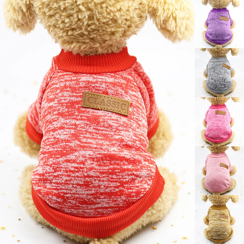 

Puppy Dog Clothes For Small Dog Cat Sweater Clothing For Pet cats Chihuahua Warm Dogs Autumn and Winter Thick Plush Sweater