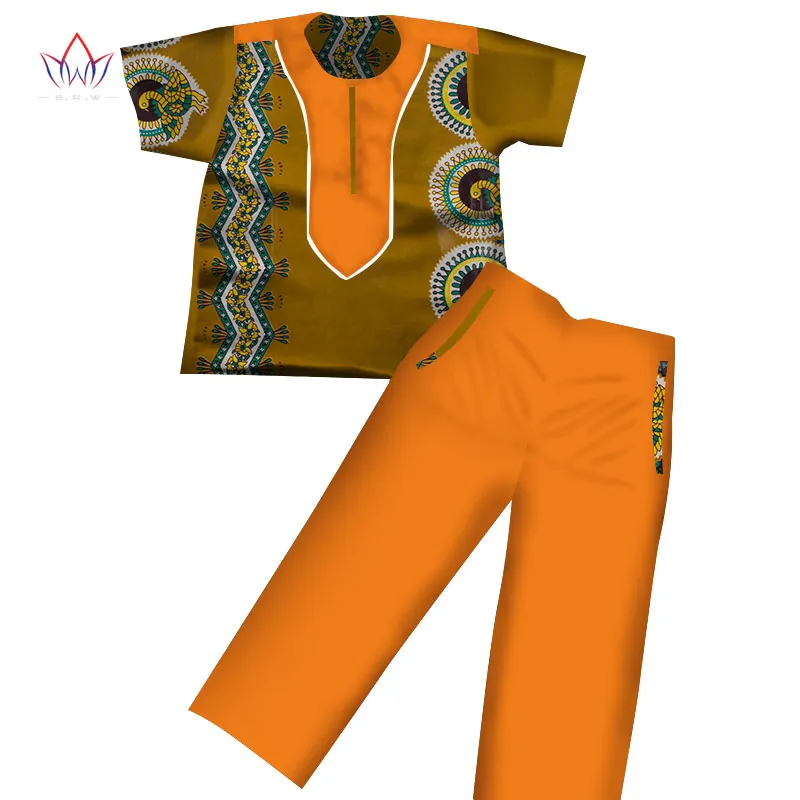 Одежда для мальчиков длинные штаны в африканском стиле с короткими рукавами