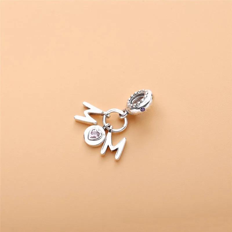 В форме сердца Sister для мам дочерей пап драгоценные бусины подходят к