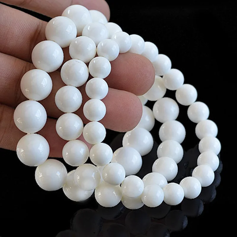 Женские и мужские браслеты с бусинами MOROW модные белые ручной работы из