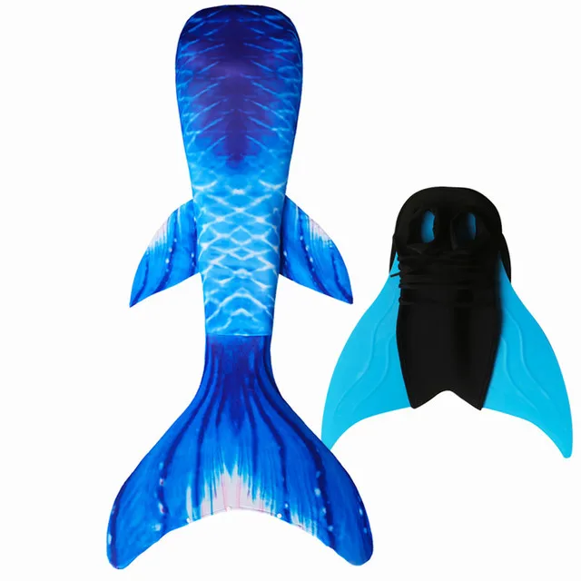 2021 NEW!Adult Kids Mermaid Tails With Monofin Swimsuit for Girls Women Bikini Bathing Suit Costume Swimmable | Тематическая одежда