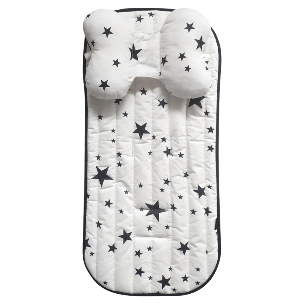 White 78x36cm Детская утепленная подушка на колесиках Подушка с принтом подушка для детской коляски сиденье мягкая детская коляска теплая подушка Подушка Матрас Подушка - Цвет: White 78x36cm
