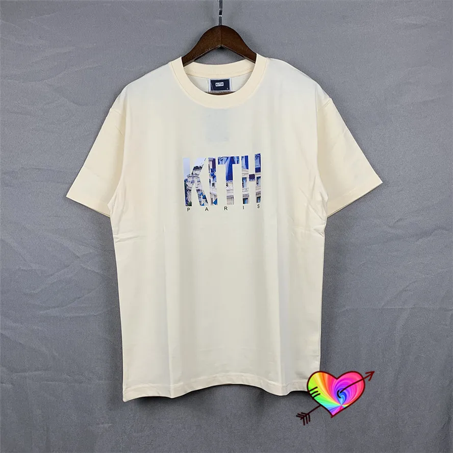 

Apricot Kith PARIS T shirt 2022 Men Women 1:1 High Quality Hotel Box Logo Graphic KITH Tee Oversize Tops Landmark Short Sleeve