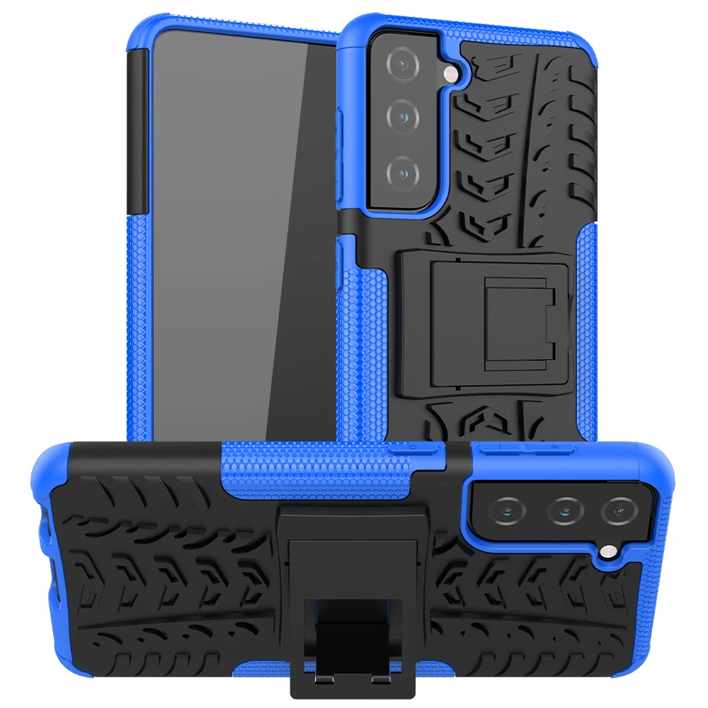

For Samsung Galaxy S21 5G Case Anti-knock Bumper Heavy Duty Armor Stand Silicone Phone Back Cover For Samsung Galaxy S21 5G Case