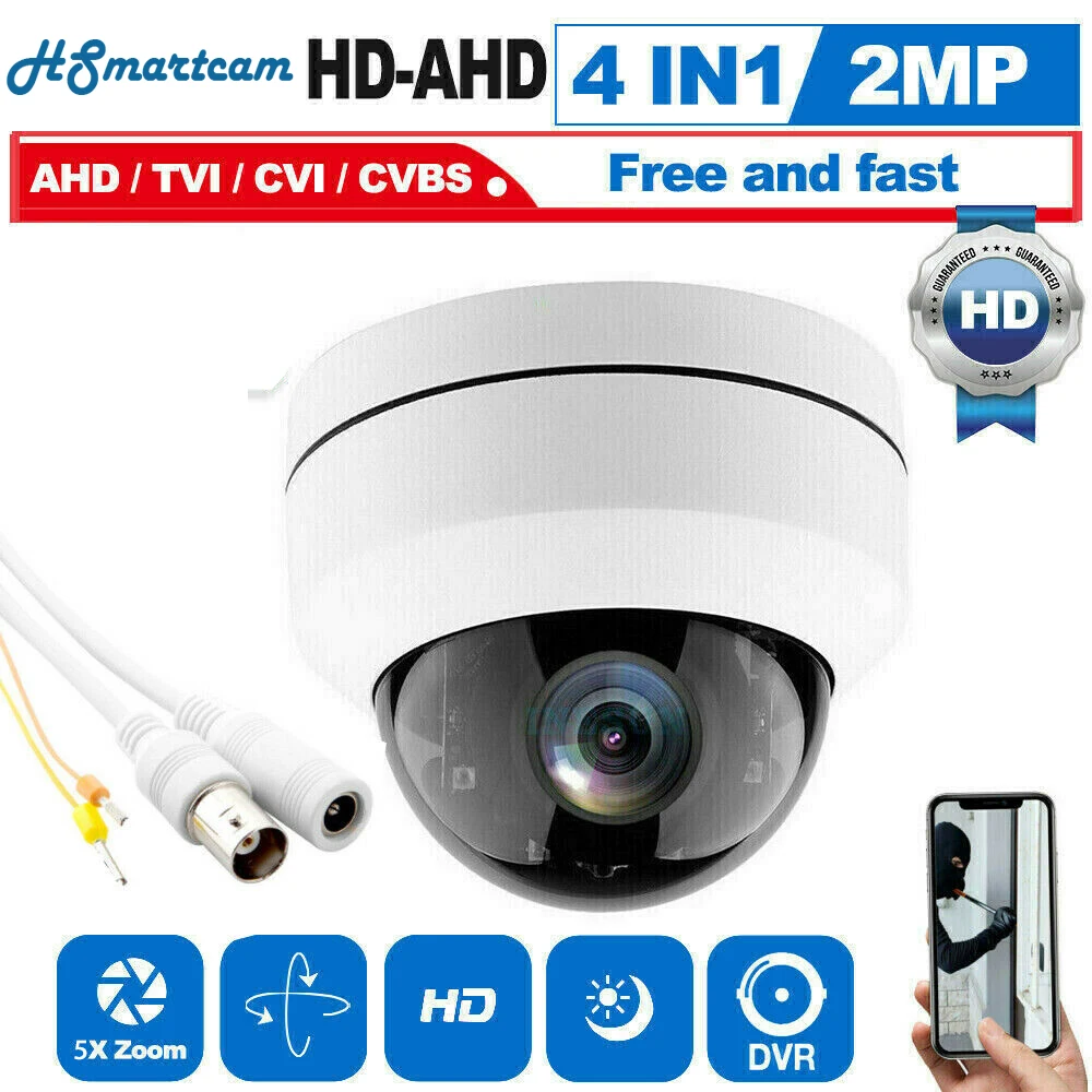 

HD-TVI CVI AHD Mini IR PTZ Dome CCTV Camera 2MP IP HD Analog 5X Zoom 2.7-13.5mm PTZ 1080P AHD Speed Dome Camera IR Night Vision