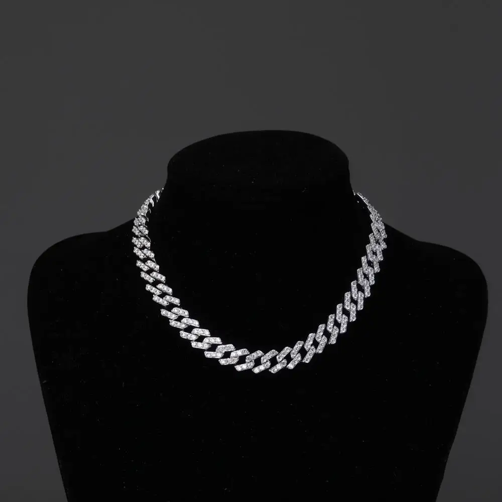 TOPGRILLZ 16 дюймов-30 дюймов замок застежка 12 мм тяжелые Iced Out кубинские цепи ожерелье кубическое цирконовое колечко для мужчин хип хоп ювелирные изделия