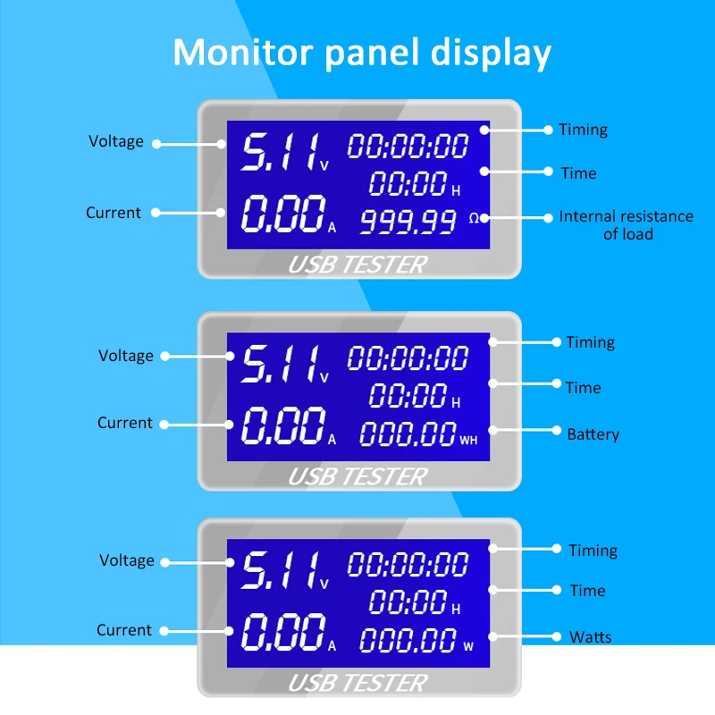 7в1 USB тестер напряжения интеллектуальный