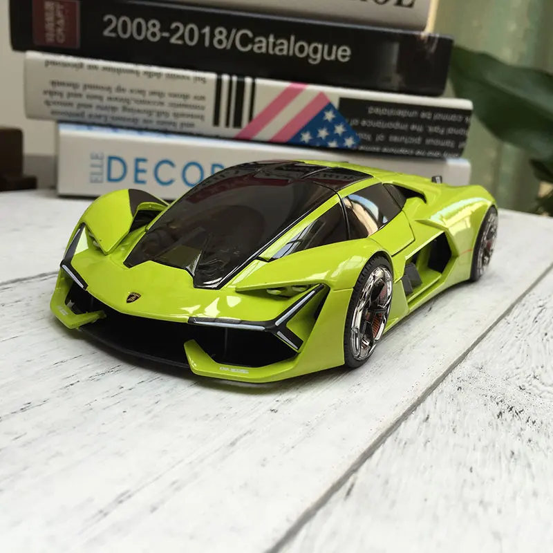Bburago 1:24 Lamborghini Terzo Millennio зеленая модель автомобиля из сплава моделирование
