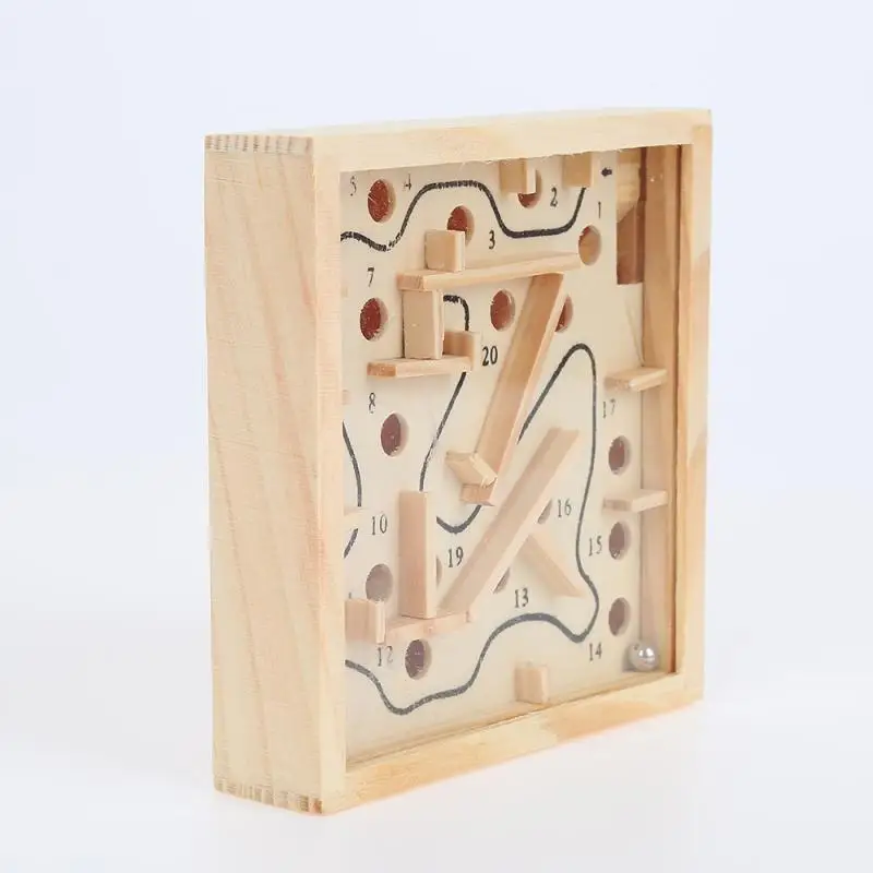 Маленький забавный креативный детский деревянный лабиринт с одной рукой Eduactional