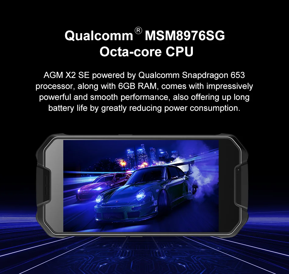Официальный AGM X2 SE Android 7,1 прочный смартфон 6+ 64G 5," кожа IP68 водонепроницаемый 6000 мАч две sim-карты 16,0 Мп фронтальная камера