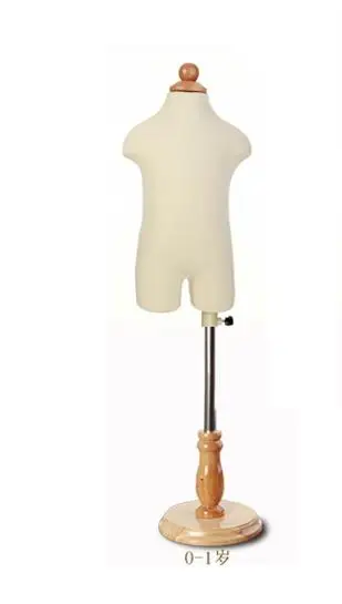 

1-2 Years Baby Half Torso Child Realistic Mannequins Display With Circular Wood Base Fabric Flexible Dresses Cloth,M0088S