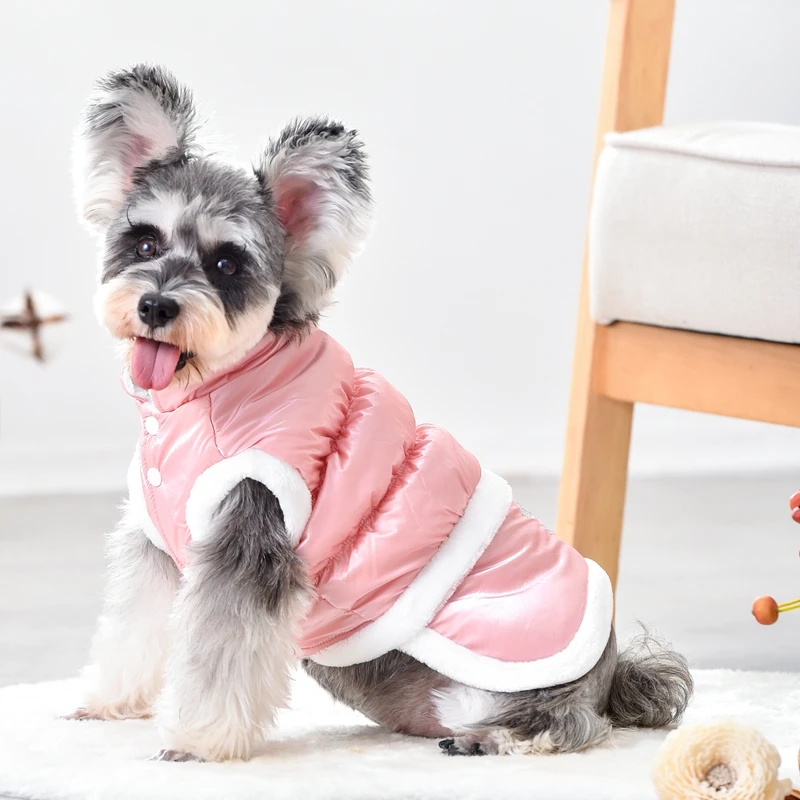 Зимние собачье свадебное платье без рукавов Одежда для животных костюм меховой