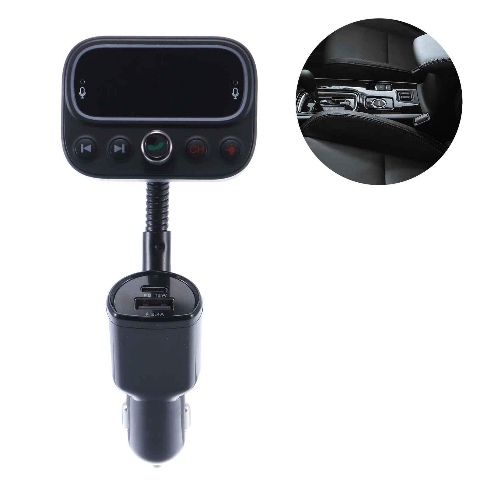 

T67 Car FM Bluetooth Transmitter Adapter Car Bluetooth MP3 Hands-Free Call Noise Reduction 5V Charging Output Support TF Card