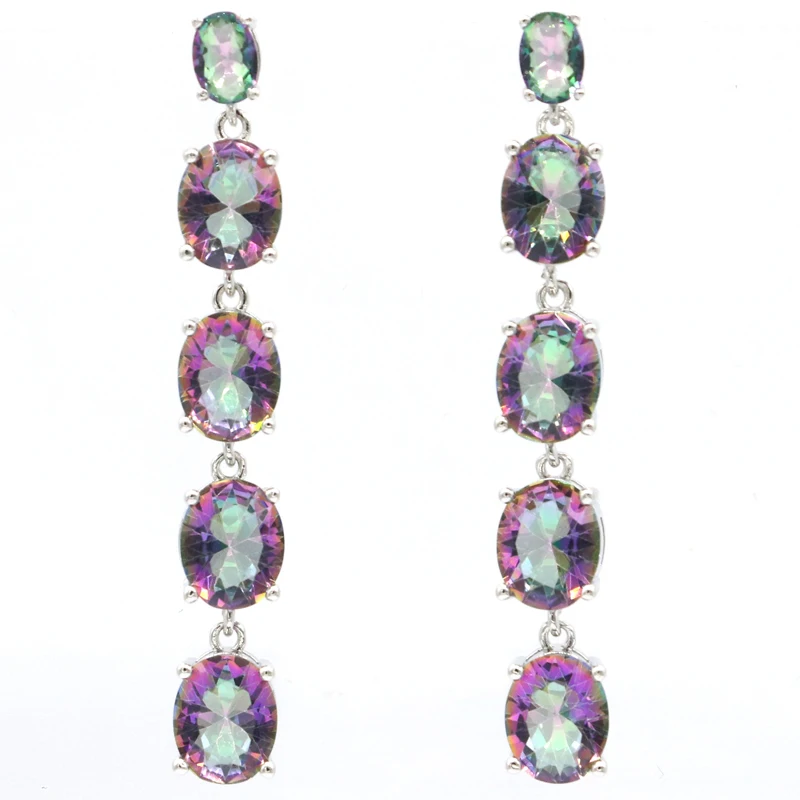 58x8 мм Европейский дизайн Длинные создан гранатовый родолит огонь Радуга Топаз CZ