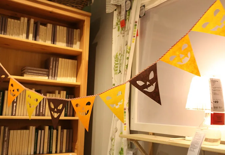 Гирлянда для фестиваля на Хэллоуин цветная гирлянда с треугольным флагом|triangle