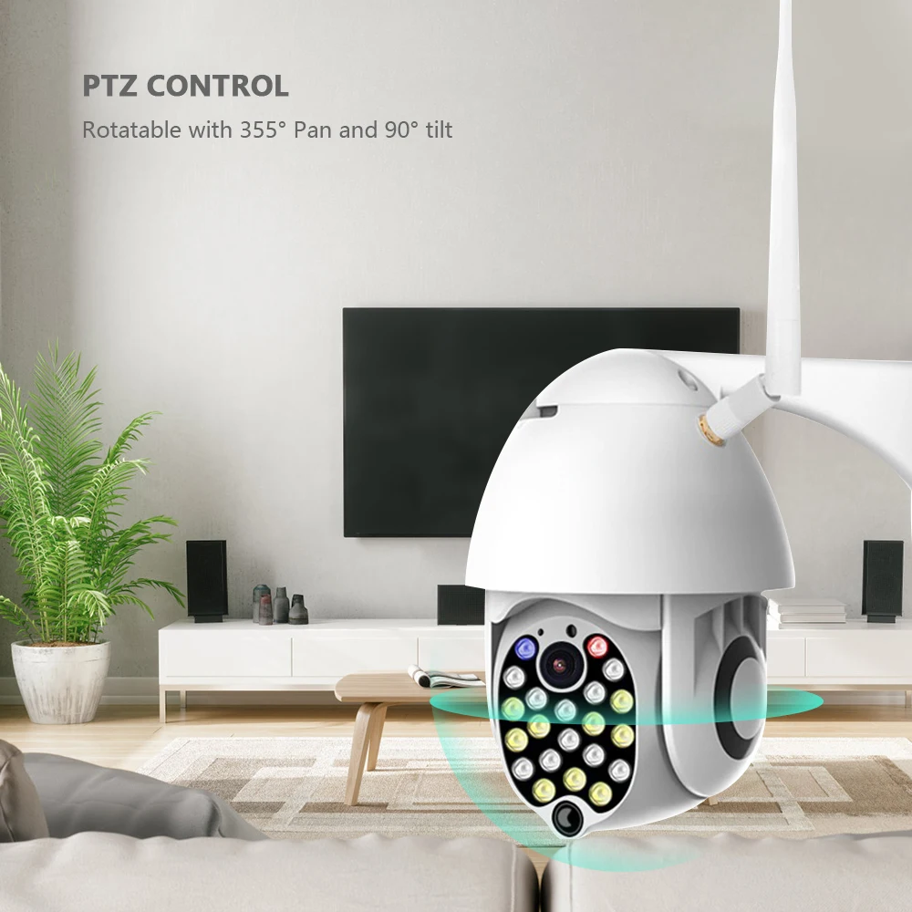 PODOFO 21 светодиодный wifi камера 1080P IP 2 4G 2.0MP PTZ Pan Tilt IR беспроводная водонепроницаемая
