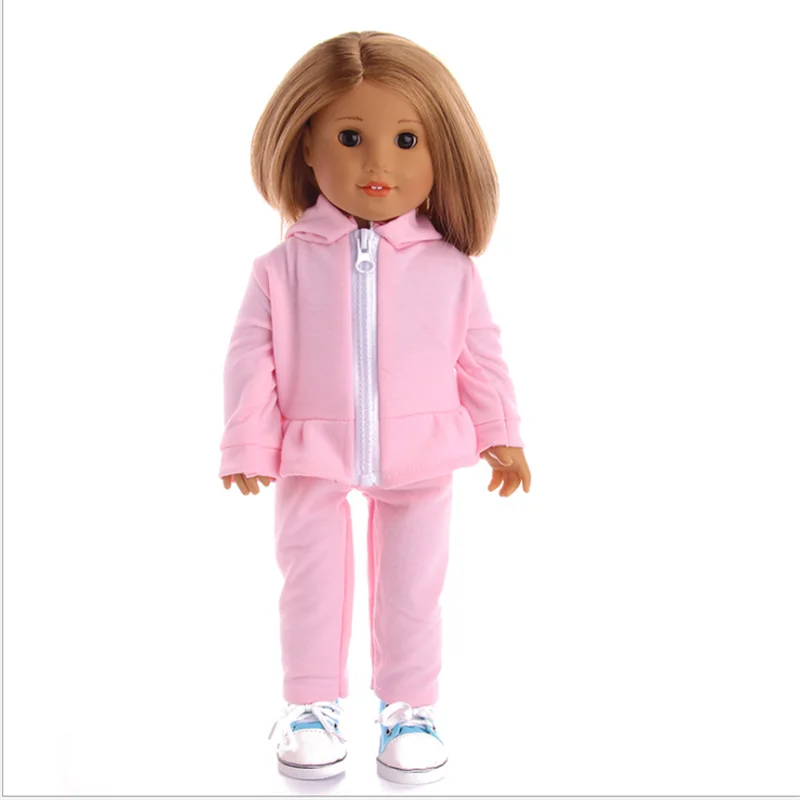 Born New Baby Fit 18 дюймов 43 см Кукла Одежда кукла красный синий розовый плюш 2 шт.