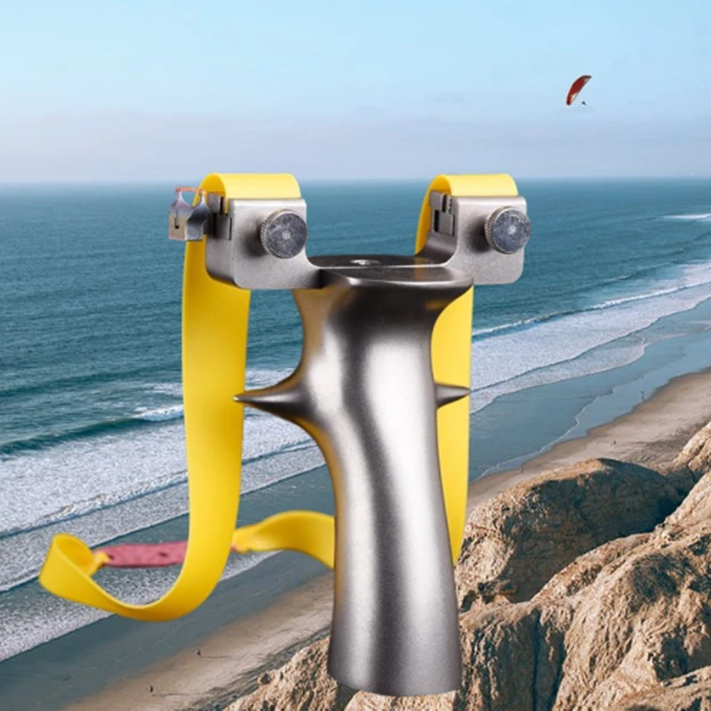 

Powerful Tc21 Titanium Alloy Slingshot High Precision Hunting Catapult With Flat Rubber Band Outdoor Game SlingShot