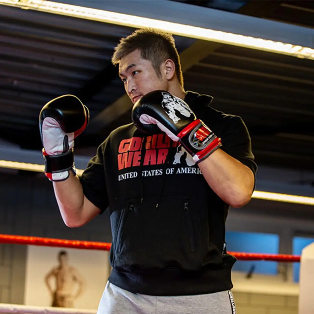 Толстовка мужская для спортзала и фитнеса свитшот с короткими рукавами