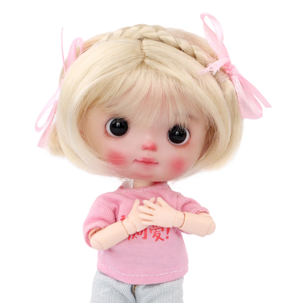 Аксессуары для кукол модные парики из мягкого волокна Омбре мохера куклы ob11 1/8