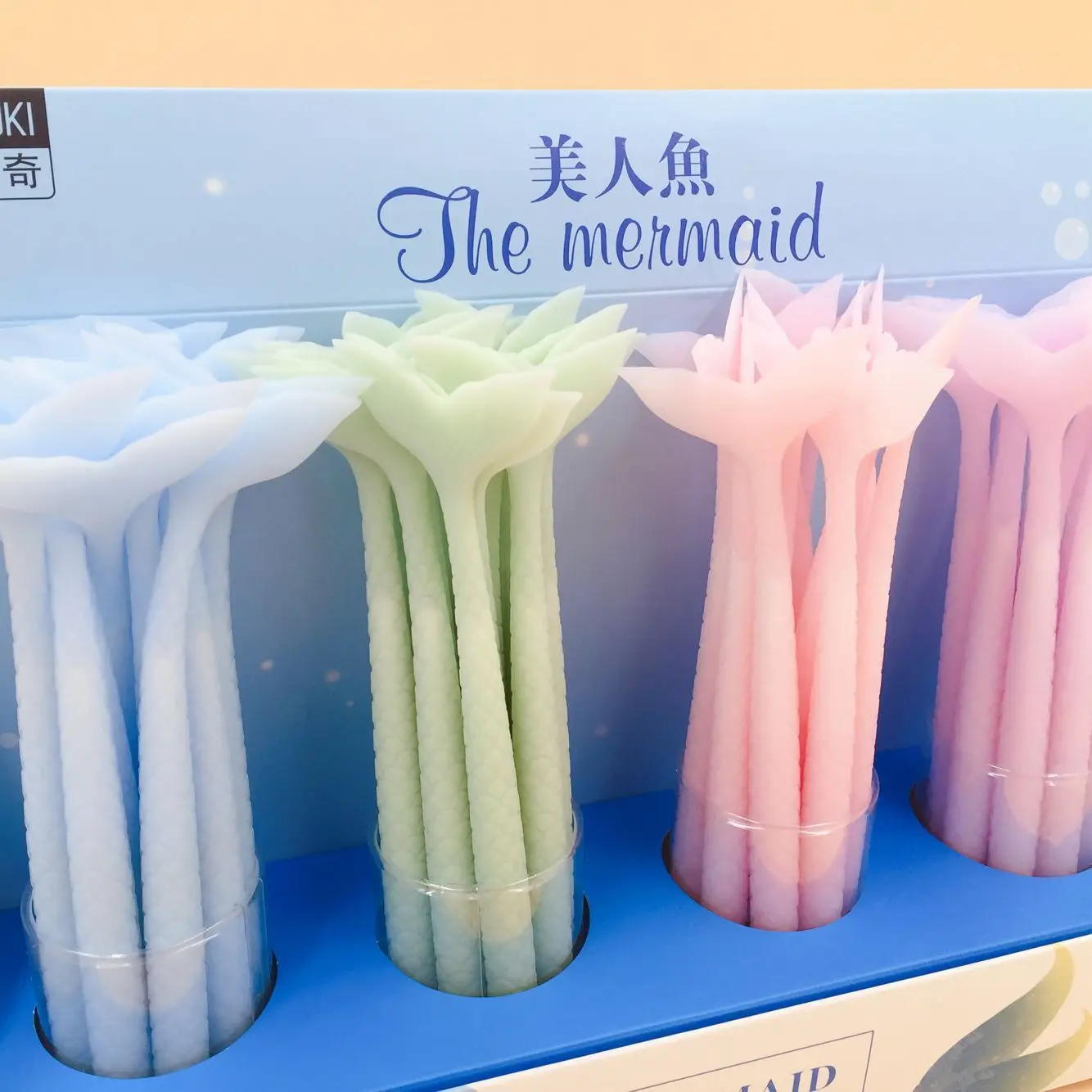 

1pcs Gel Pens Cartoon Silica gel Mermaid Flower black color gel ink pen for writing Cute stationery office school supplies 0.5mm