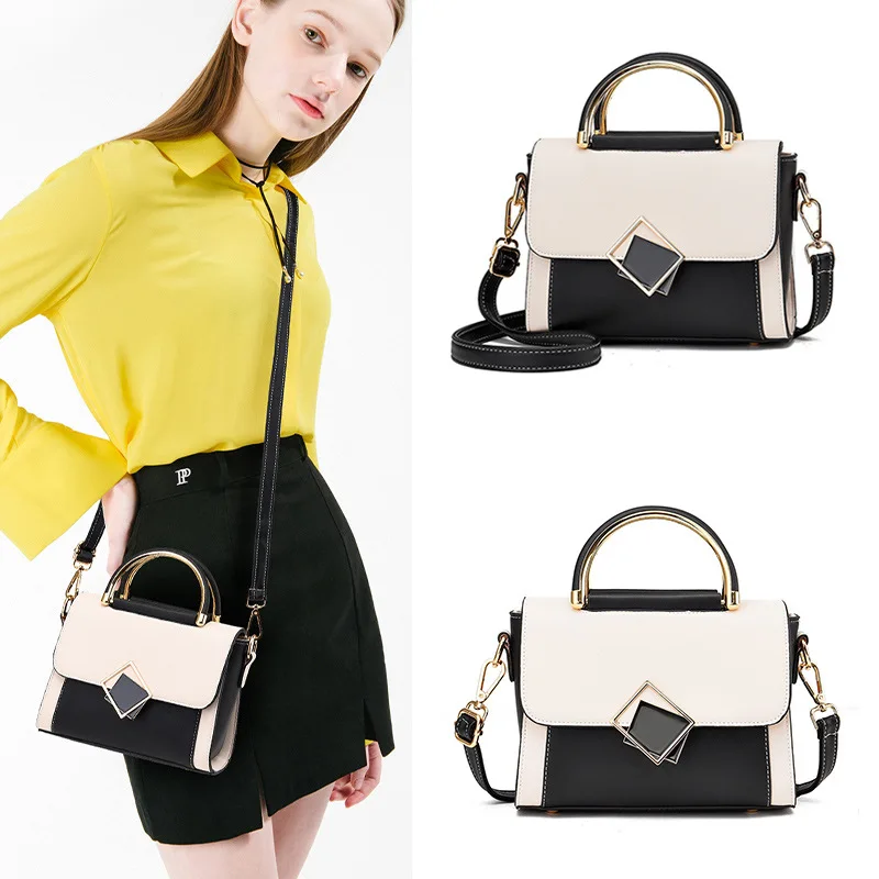 

2021 Luxurious Shoulder Bag Hit The Color Fashion Handbags Female Casual All-match Exquisite Shopping Crossbody Small Square Bag