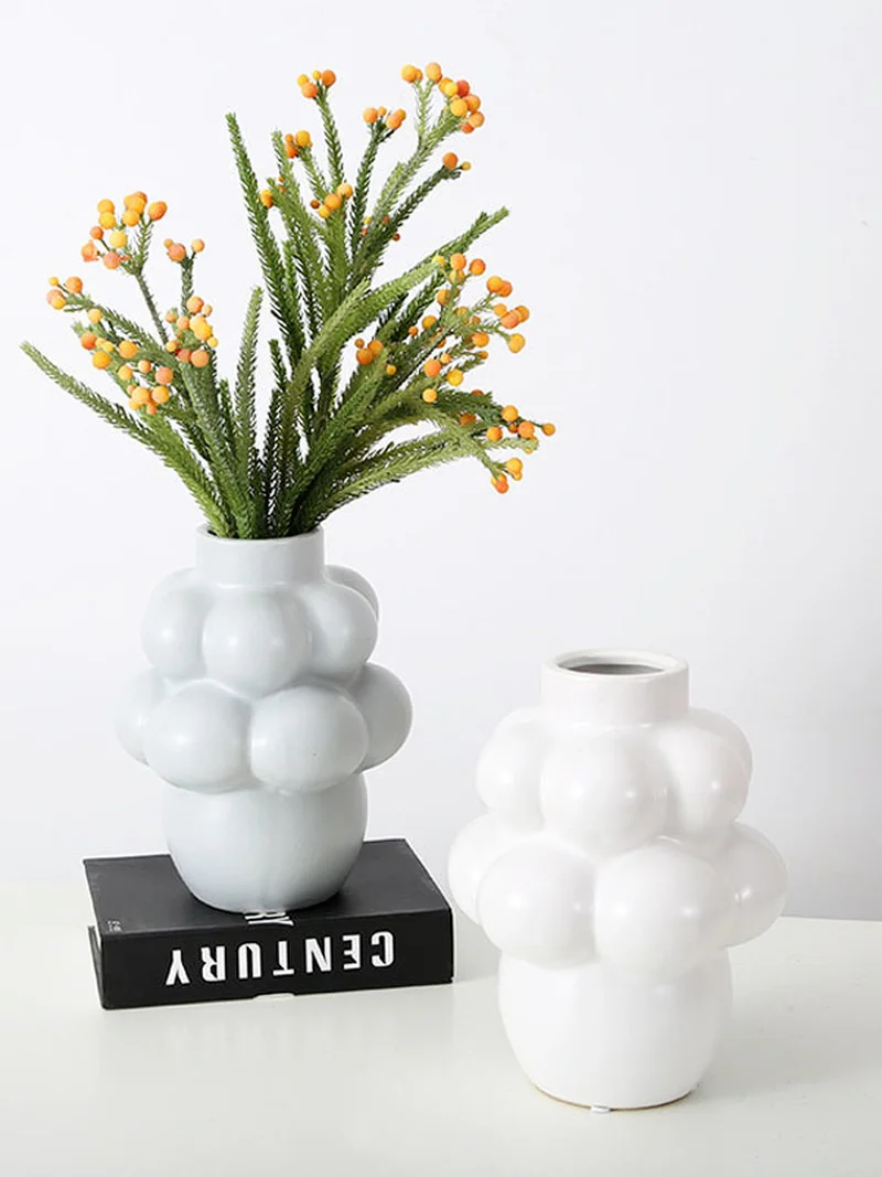 Современная креативная керамическая простая ваза в форме винограда украшение