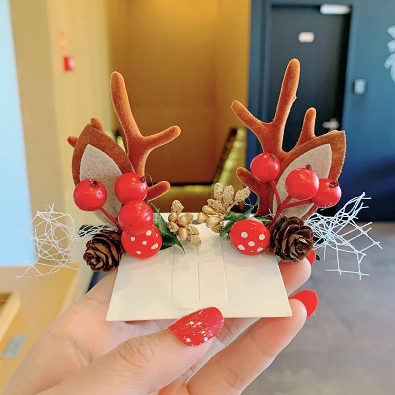 Новогодние повязки Санта Рождественская елка лося обруч на голову с рогами