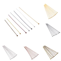 200pcslot 16 20 25 30 40 50 mm ball head pins gold metal pins findings for diy earring jewelry making accessories supplies