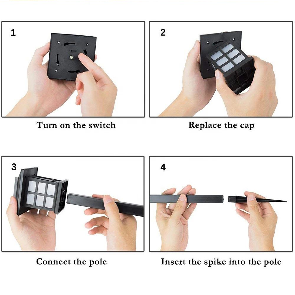 

8 Pcs Led Solar Light Outdoor Waterproof Garden Light Landscape Lighting for Pathway Yard Lawn Garden Decoration Street Lighting