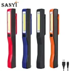 2 шт. COB светодиодный фонарик, магнисветильник фонарь, портативный фонарь, USB Перезаряжаемый фонарик для обслуживания, Рабочий фонарь, s-образный зажим, карманная лампа