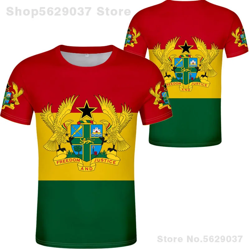 Футболка Гана самодельная футболка с бесплатным именем и номером на заказ
