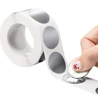 300 шт Круглые Серебряные царапины стикер s 1 дюймов царапины этикетки стикер для пользовательских игр вечерние активности стикер для канцелярских товаров стикер