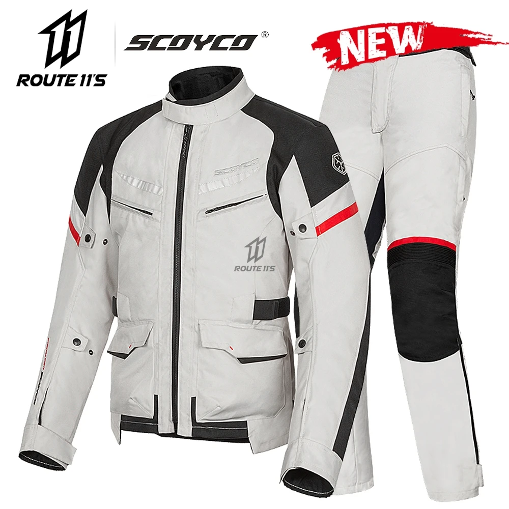 

SCOYCO NEW Motorcycle Jacket Men Women Jaqueta Motocross Jacket+Ptans Moto Jacket Waterproof With Removeable Linner For 4 Season