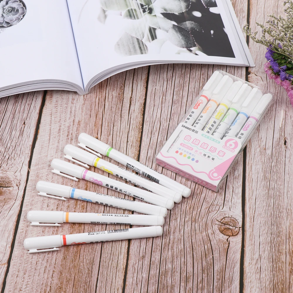 3 6 штук в партии художественный Рисунок граффити ручка Творческий волнистых