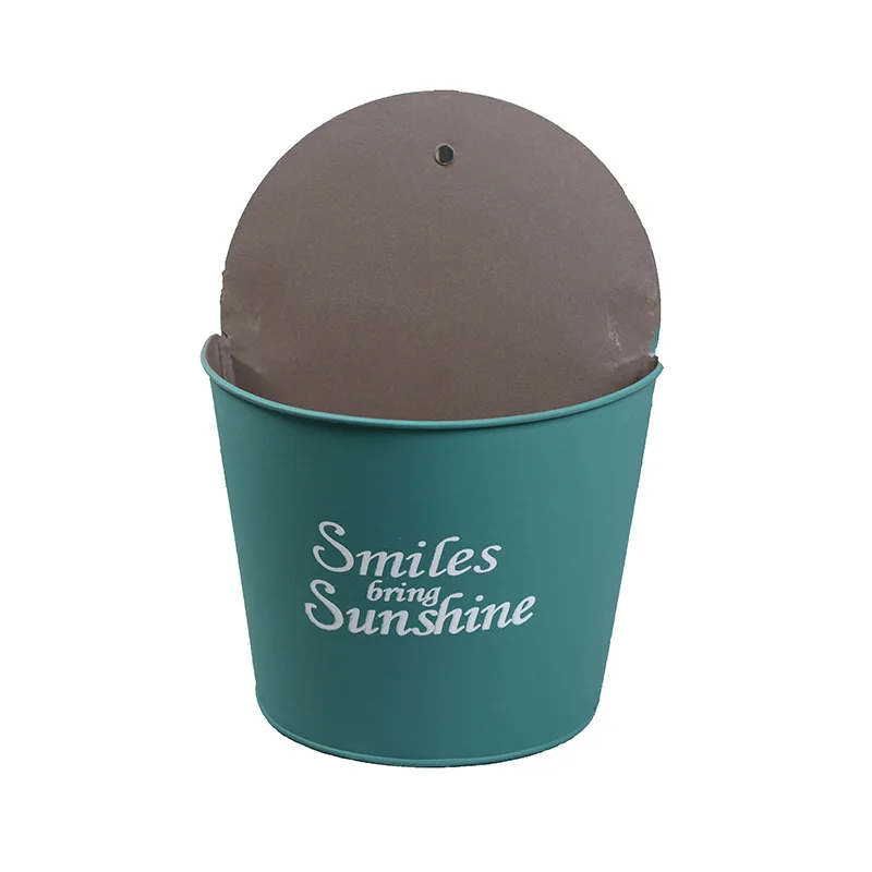 Ретро железная листовая подвесная корзина украшение для дома на стену Цветочная