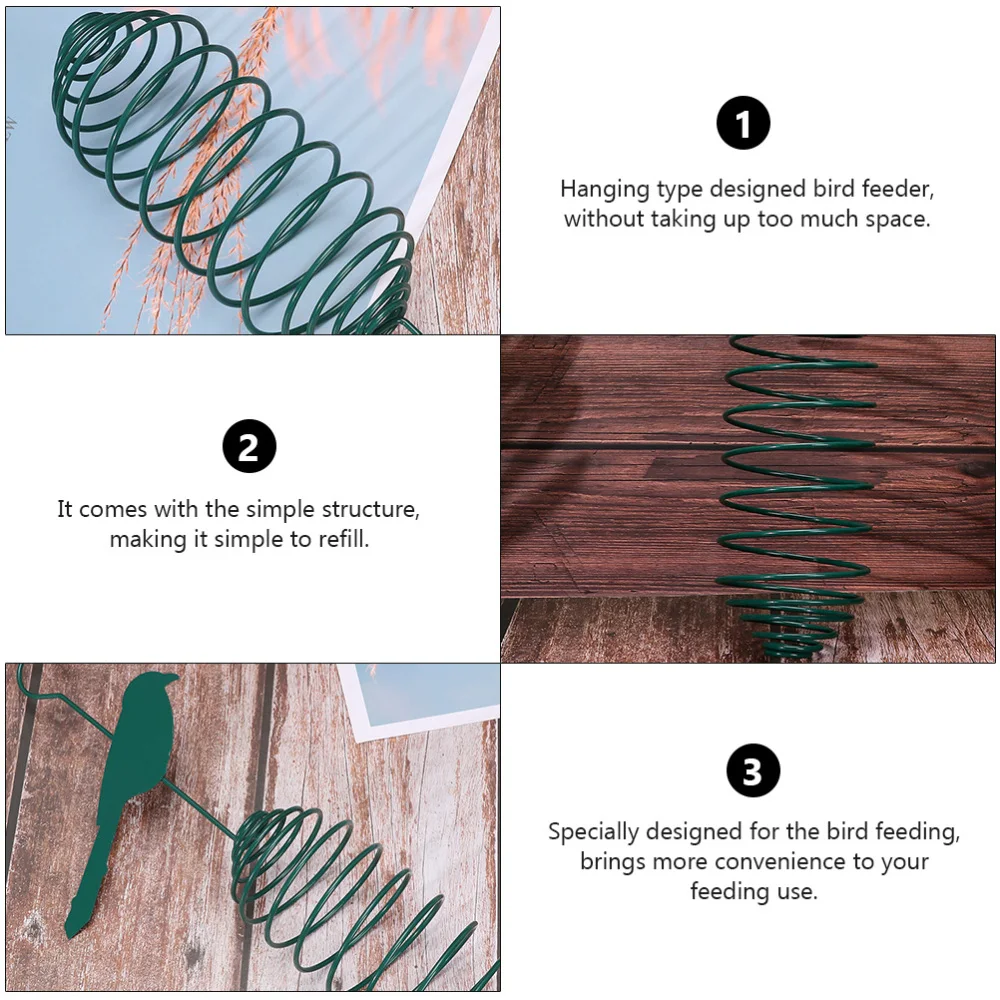 2 шт. Весна жира контейнер птицы подачи висит на открытом воздухе кормушки (темно