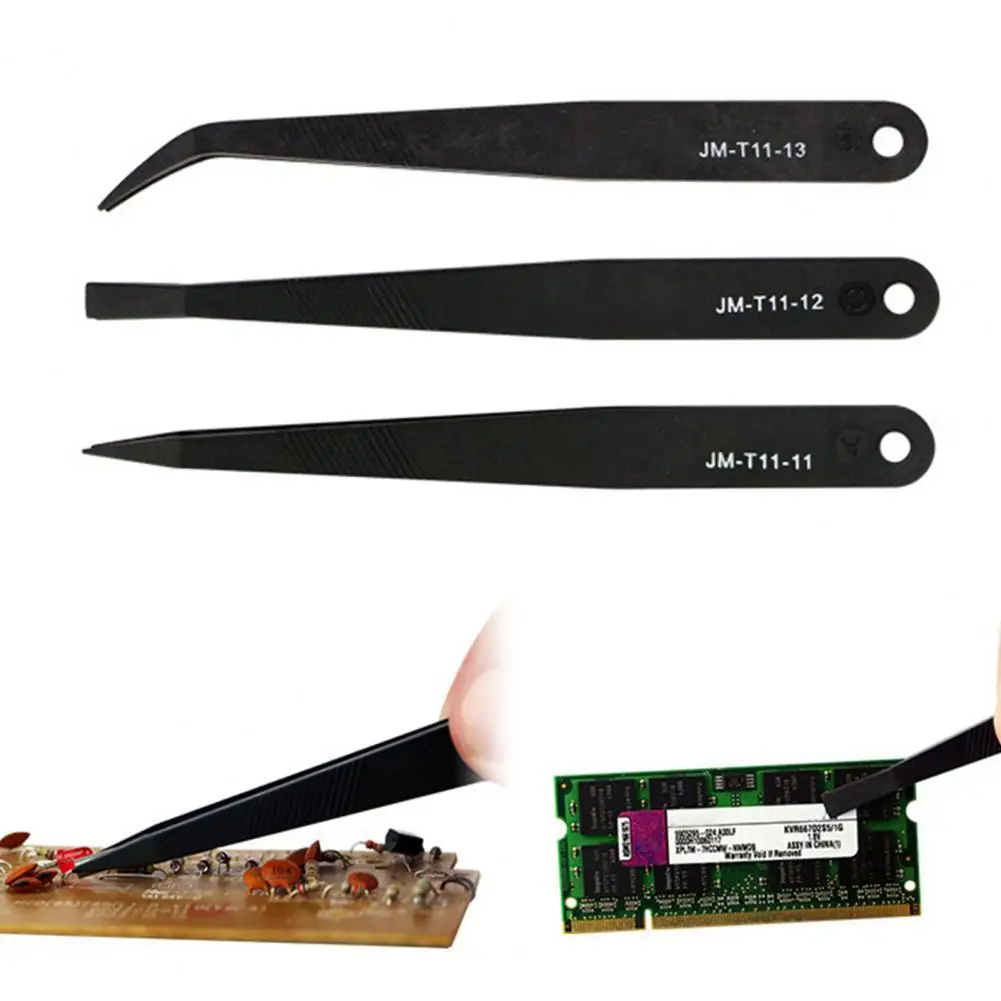 

3 шт., антистатические щипцы из углеродного волокна