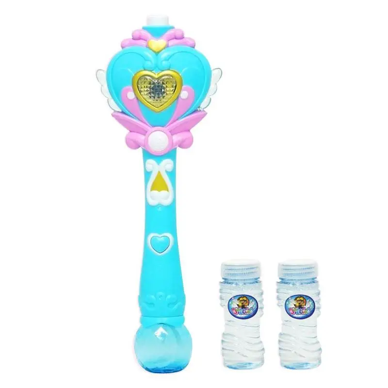 

Electric Wand Automatic Soap Bubble Blowing Gun Music Machine Blower For Kids Light Toys Outdoor Girls Gifts Funny Toys