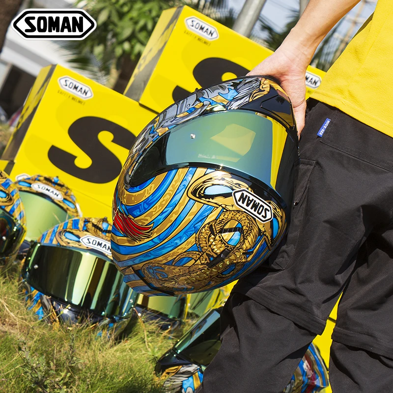Зимний мужской гоночный мотоциклетный шлем с двойным козырьком для мотокросса ECE