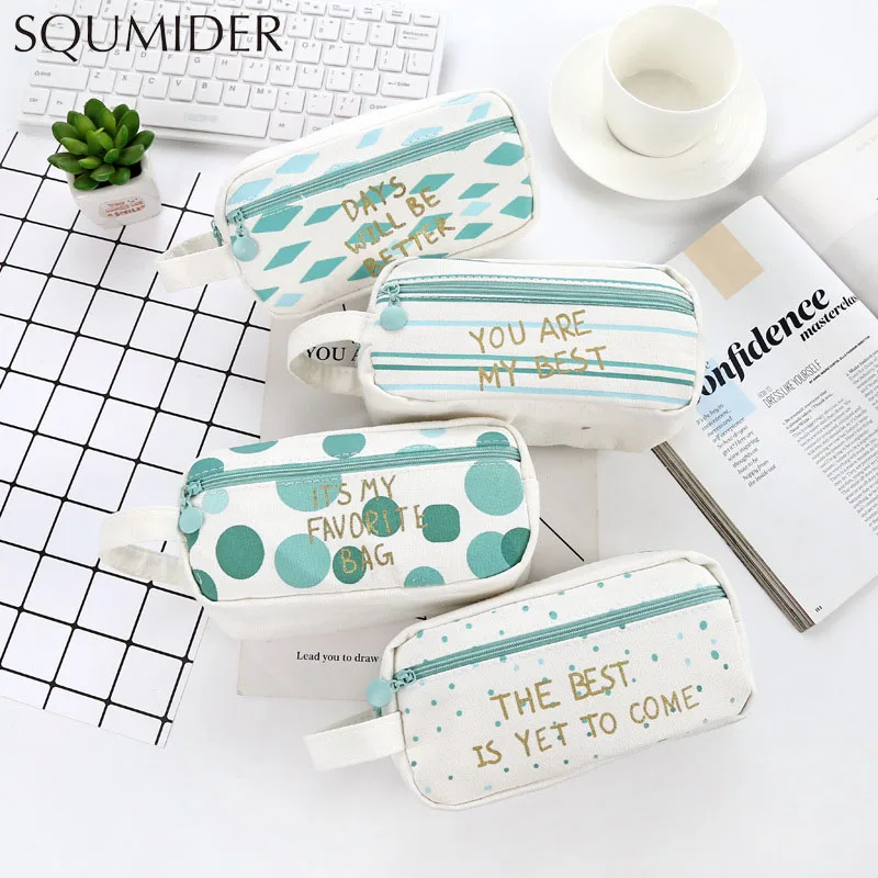 

Creative Pencil Case Simple Design Style Zipper Pencil Bags Large-capacity Pencil Box School Supplies Stationery Students
