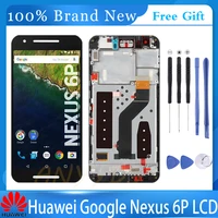 100 tested brand new amoled for huawei google nexus 6p lcd google 6p lcd google 6p display lcd screen touch digitizer assembly